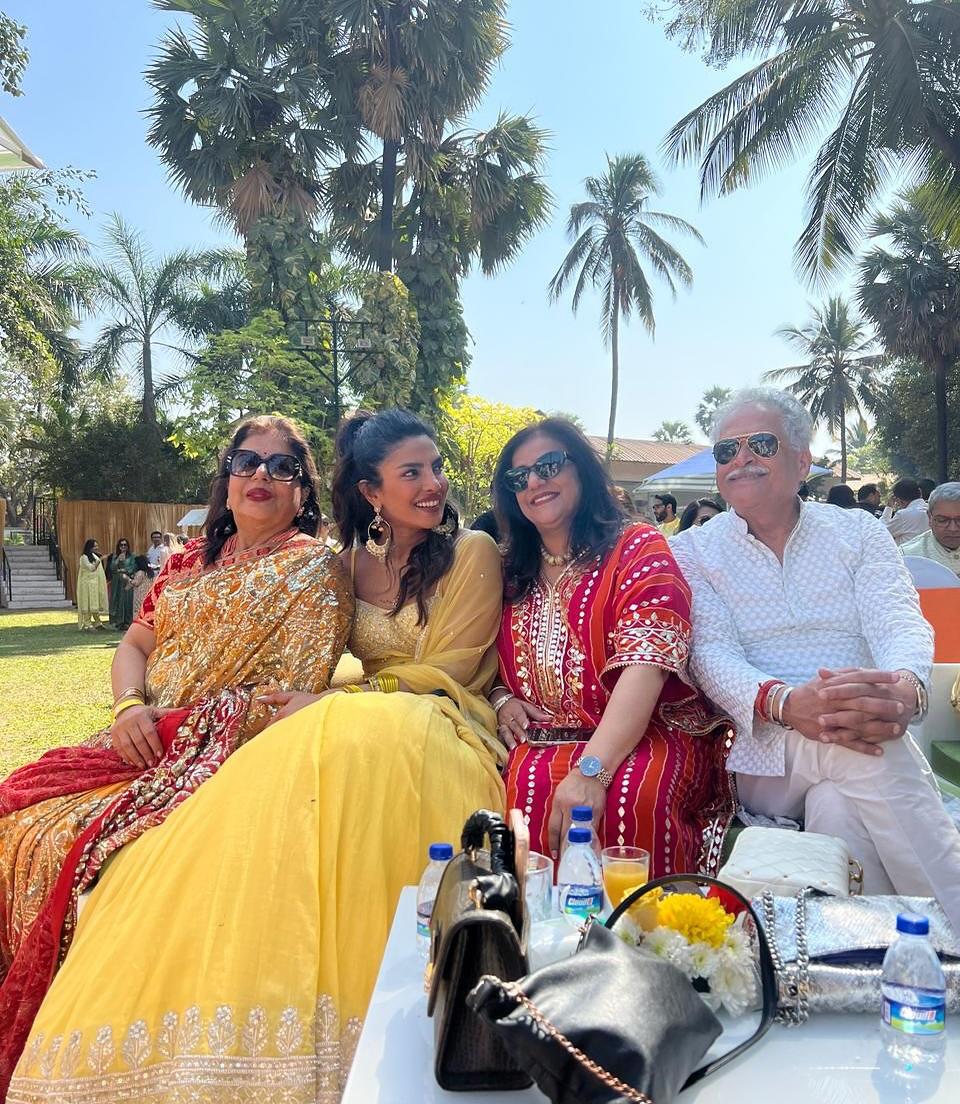 This snap shows Priyanka Chopra posing with her mom, Madhu, and aunty, Reena Chopra