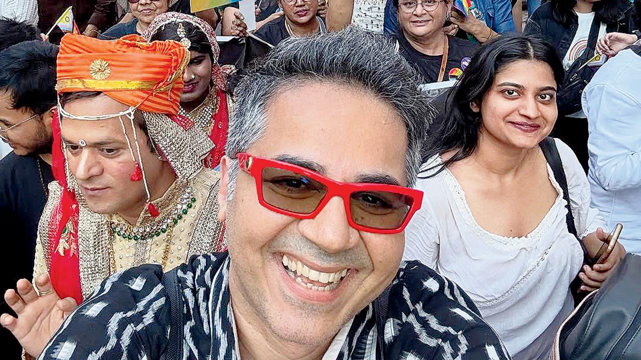 Parmesh Sahani at a recent Pride march. Pic/Instagram