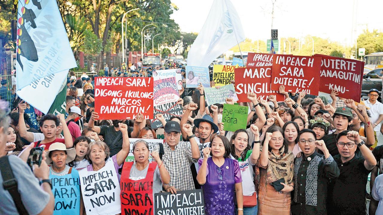 Philippine VP Duterte impeached by House