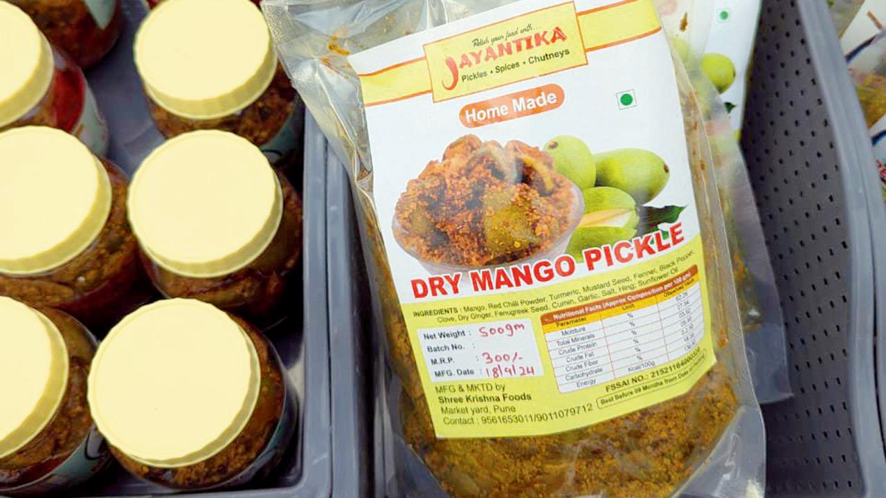 A packet of dry mango pickle