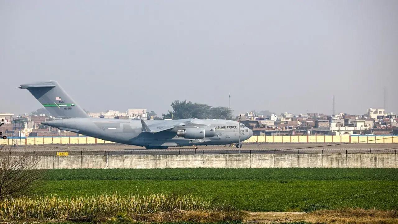 Plane carrying illegal Indian nationals from US lands in Amritsar