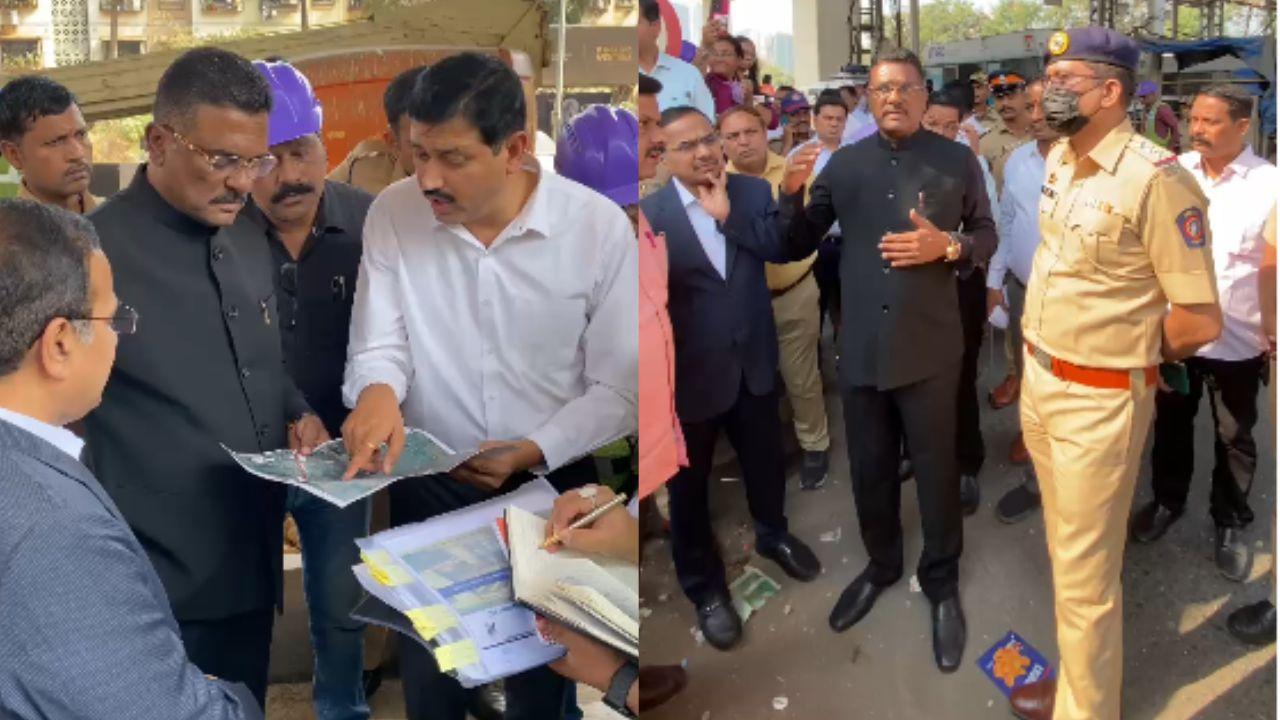 Maharashtra Minister Pratak Sarnaik directs contractors to give way for vehicles not liable for toll at Dahisar