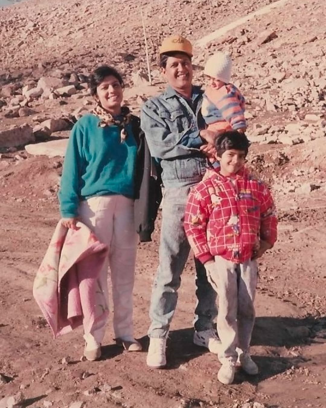 Next in line was a perfect happy family photo right from the album of a 1994 trip to Leh Ladakh