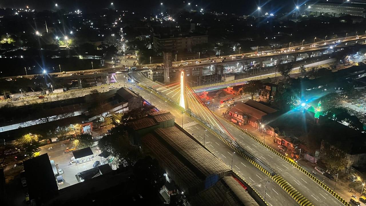 IN PHOTOS: First evening look of Mumbai’s new cable-stayed ROB at Reay Road