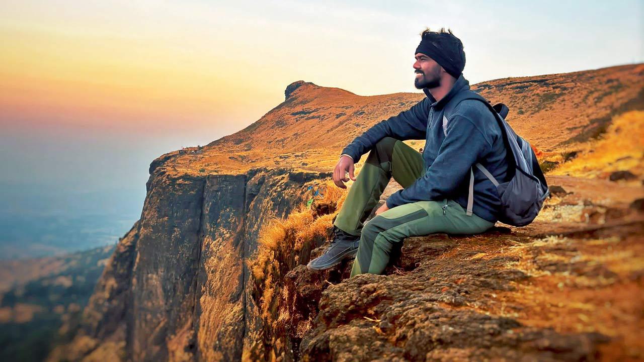 Vinayak Mahadik in the Western Ghats. Pic Courtesy/Trekpanda