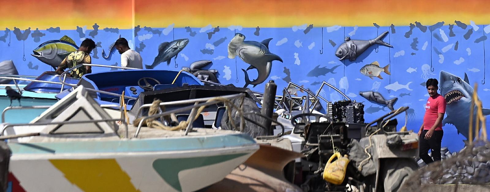 Artistic Initiative: The mural features diverse marine species, aiming to educate the public about marine conservation.