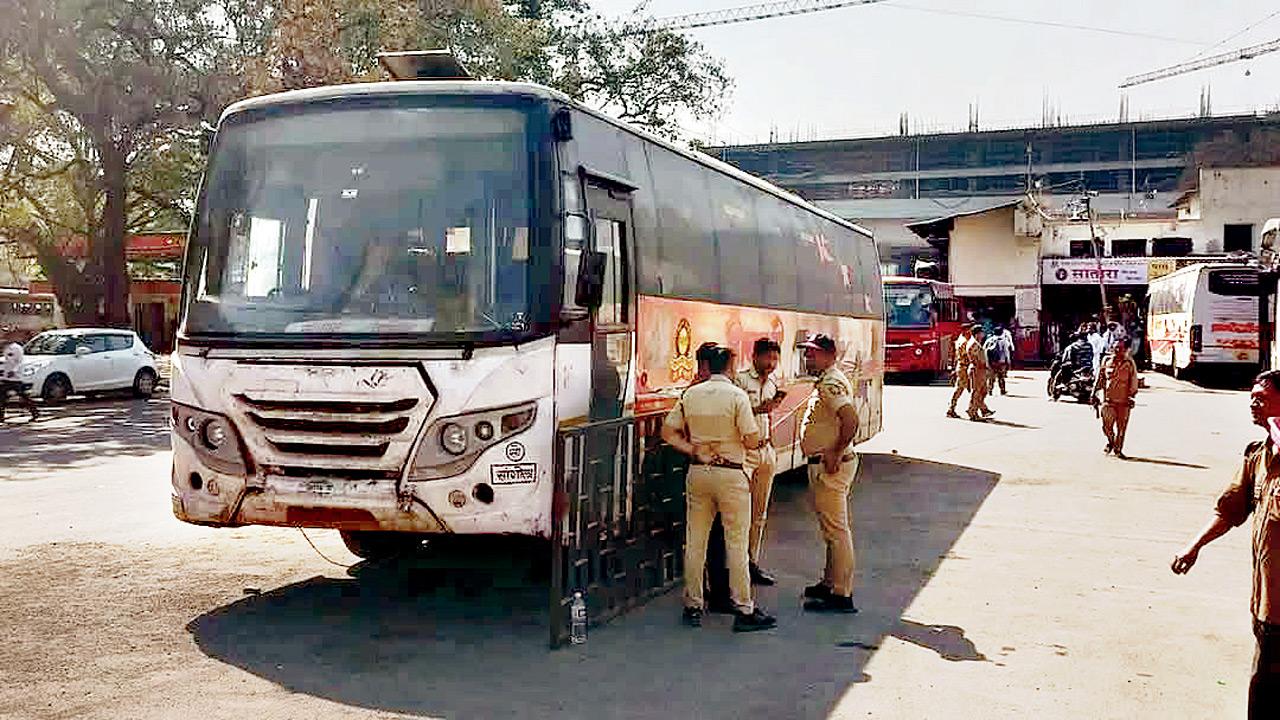 The Shivshahi bus on which the crime took place. PIC/SPECIAL ARRANGEMENT