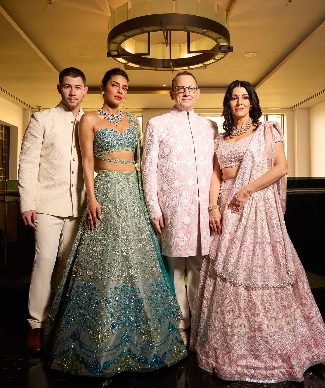 The Jonas family is here! Not only Nick, but Priyanka's mother-in-law and father-in-law also attended the function