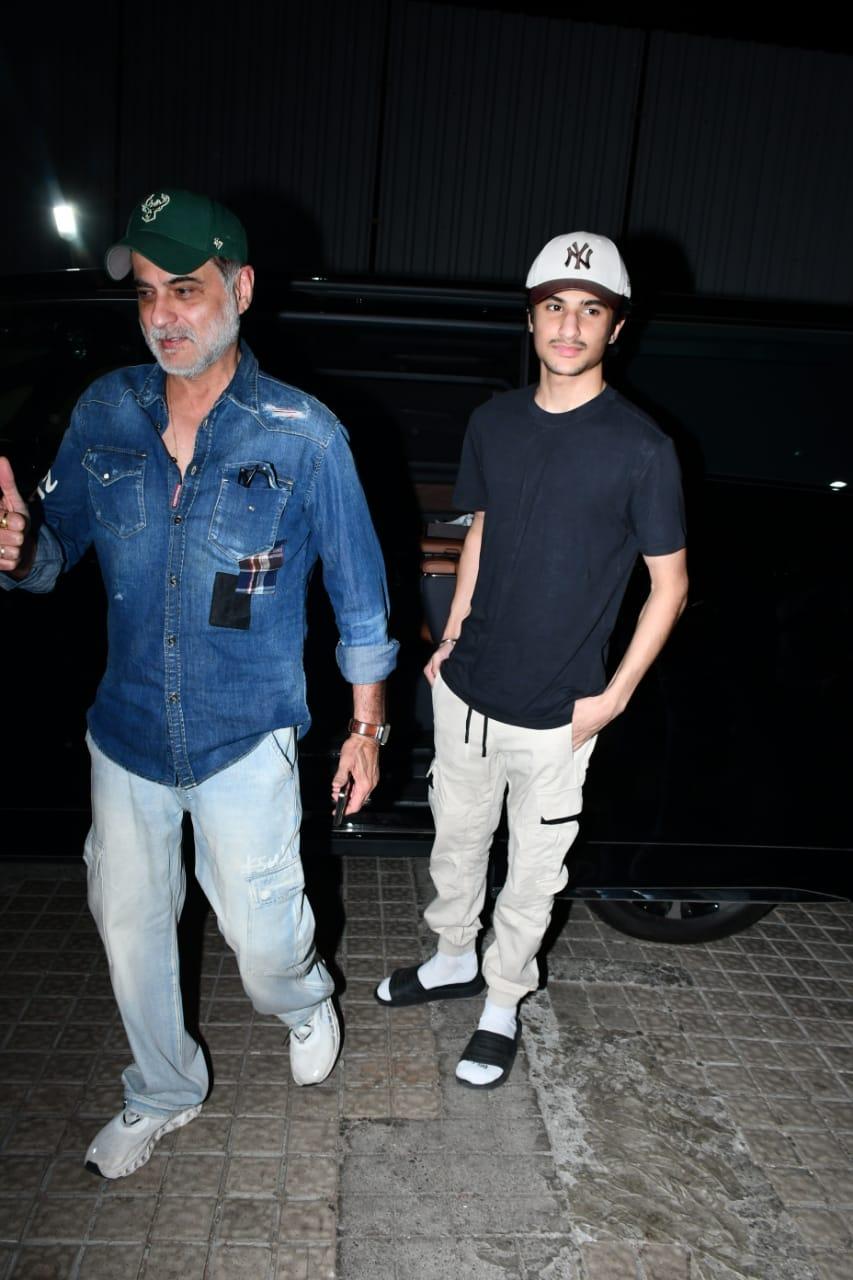 Sanjay Kapoor was clicked with his son as they went out and about in the city.  