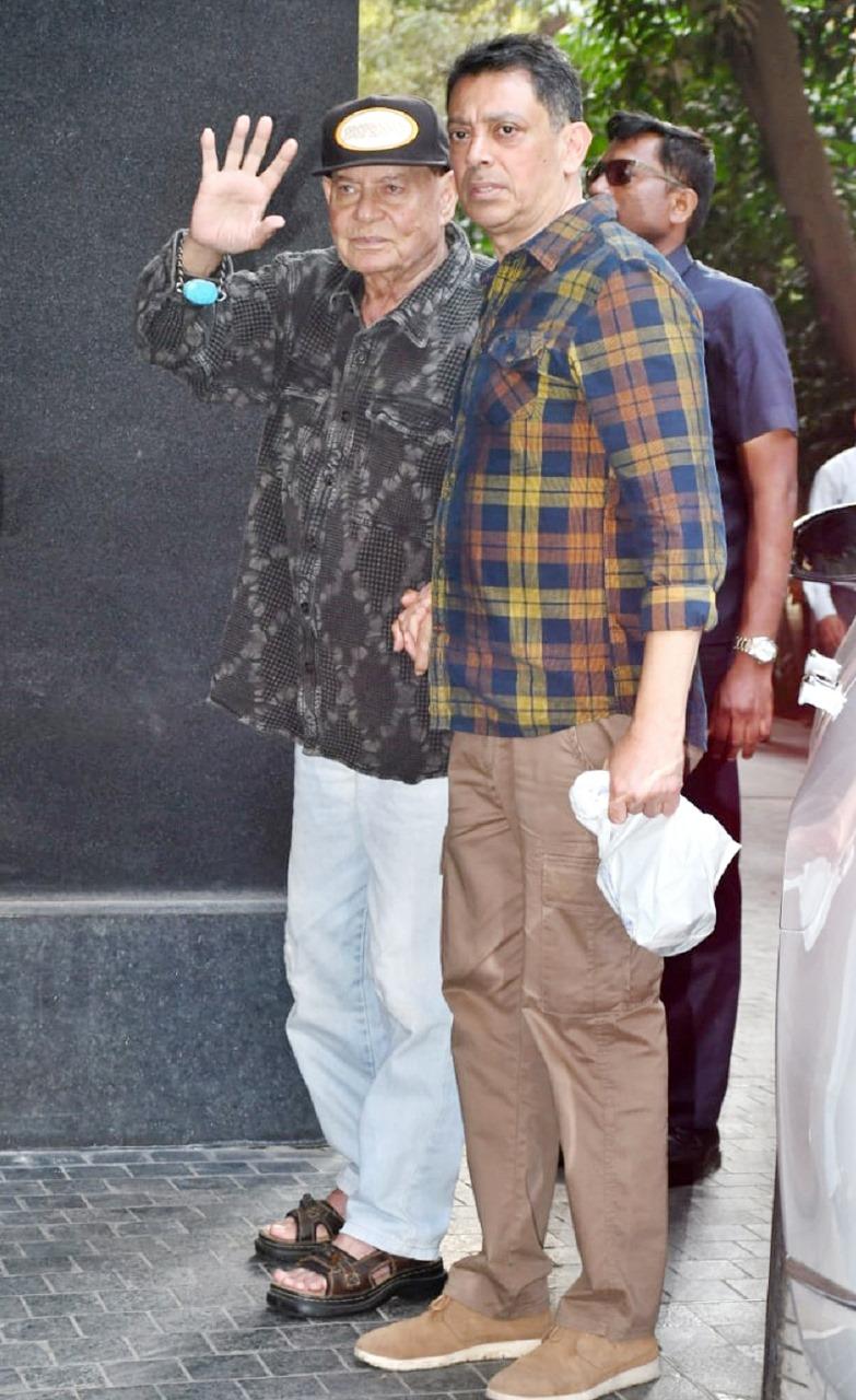 Salman Khan's father and veteran filmmaker Salim Khan was clicked outside Excel Entertainment