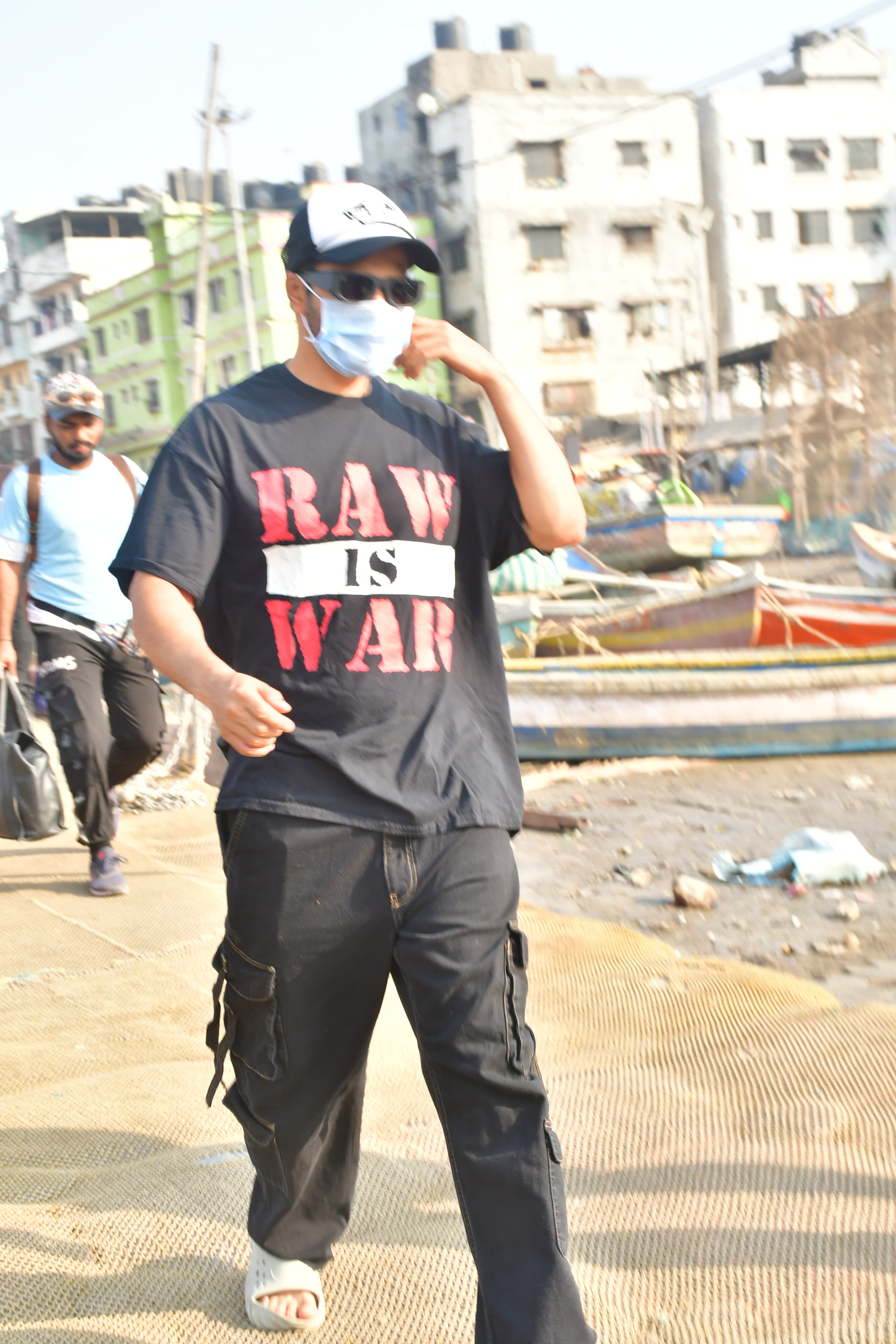 Varun Dhawan was also spotted heading for the shoot of his romantic drama with Janhvi