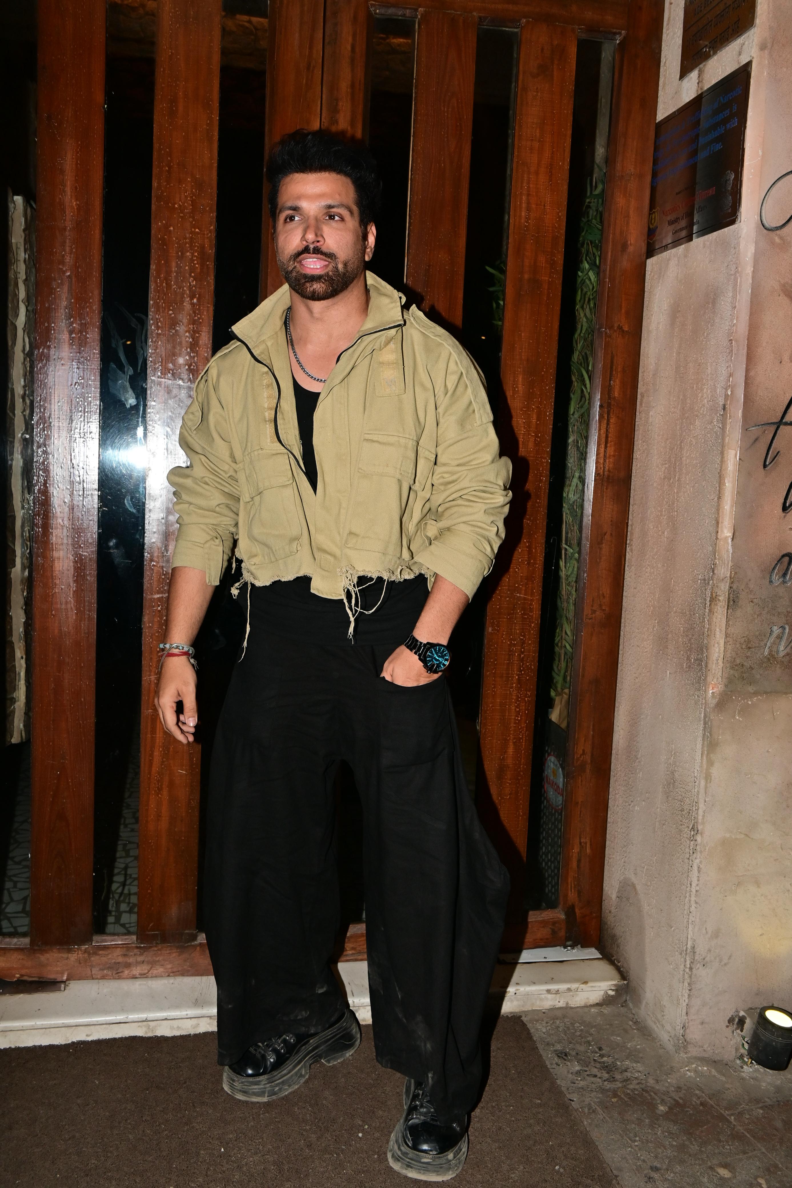Rithvik Dhanjani was clicked in the city as he went for dinner at Bastian