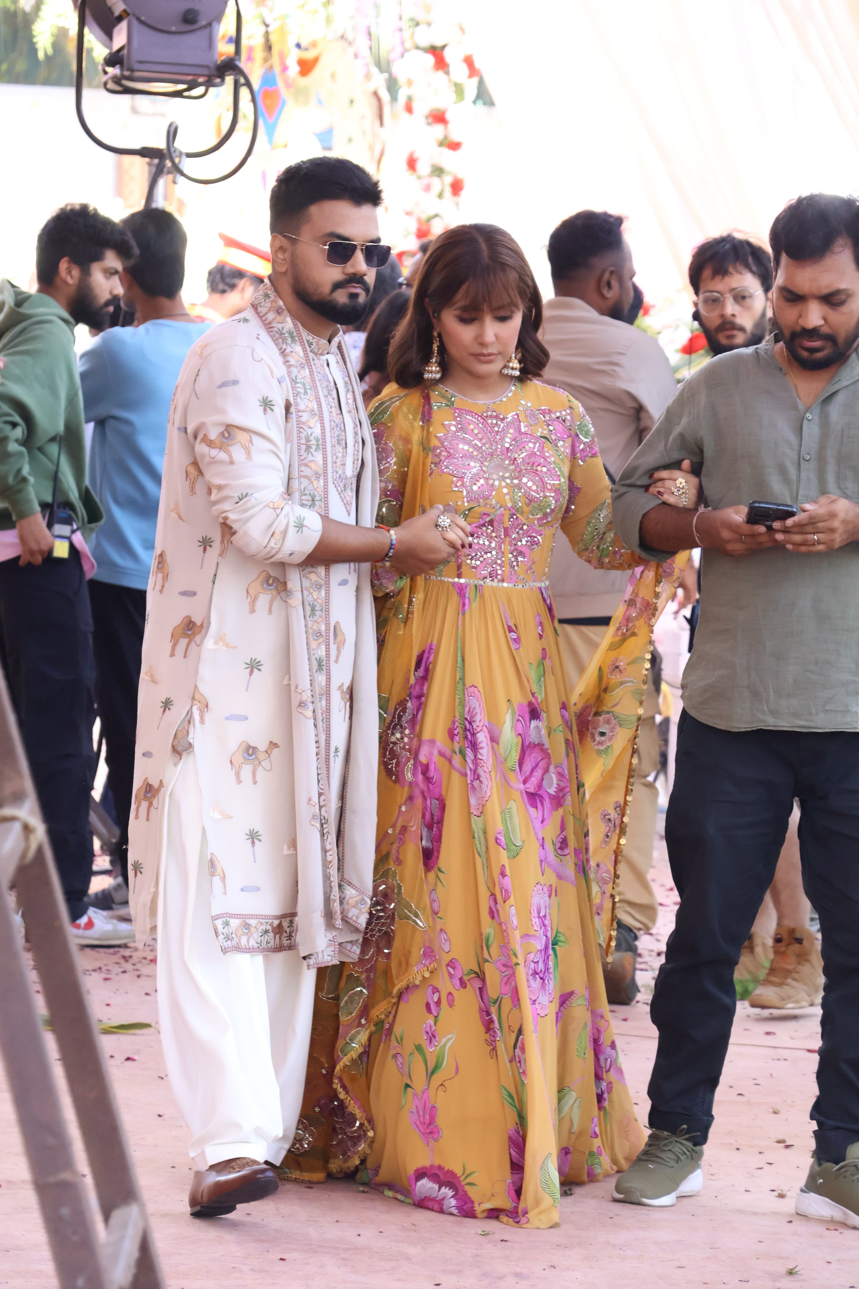Hina Khan and Rocky Jaiswal went to shoot for Celebrity Master Chef for a special episode