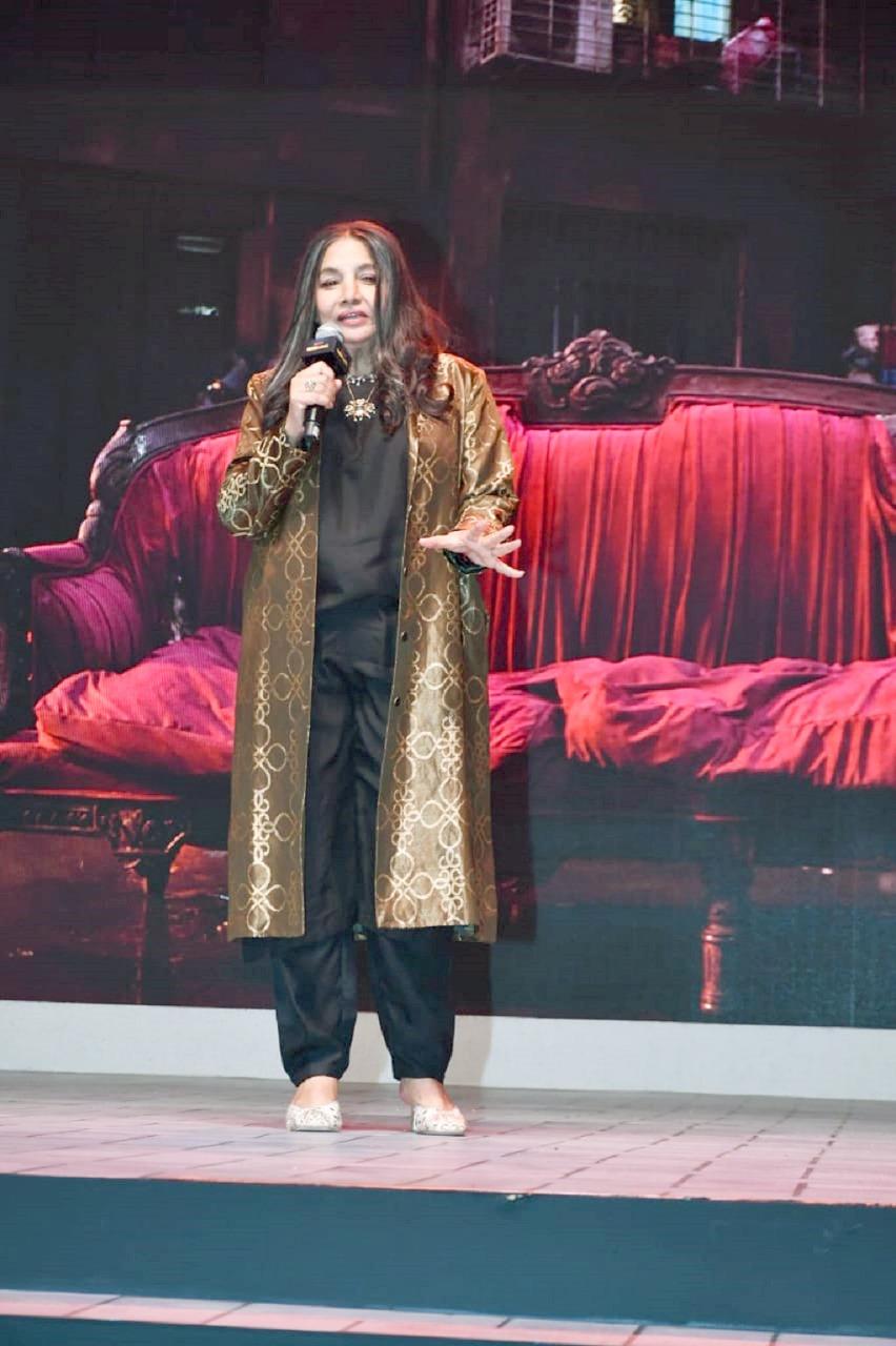 Shabana Azmi addressed the media as she reached the trailer launch event