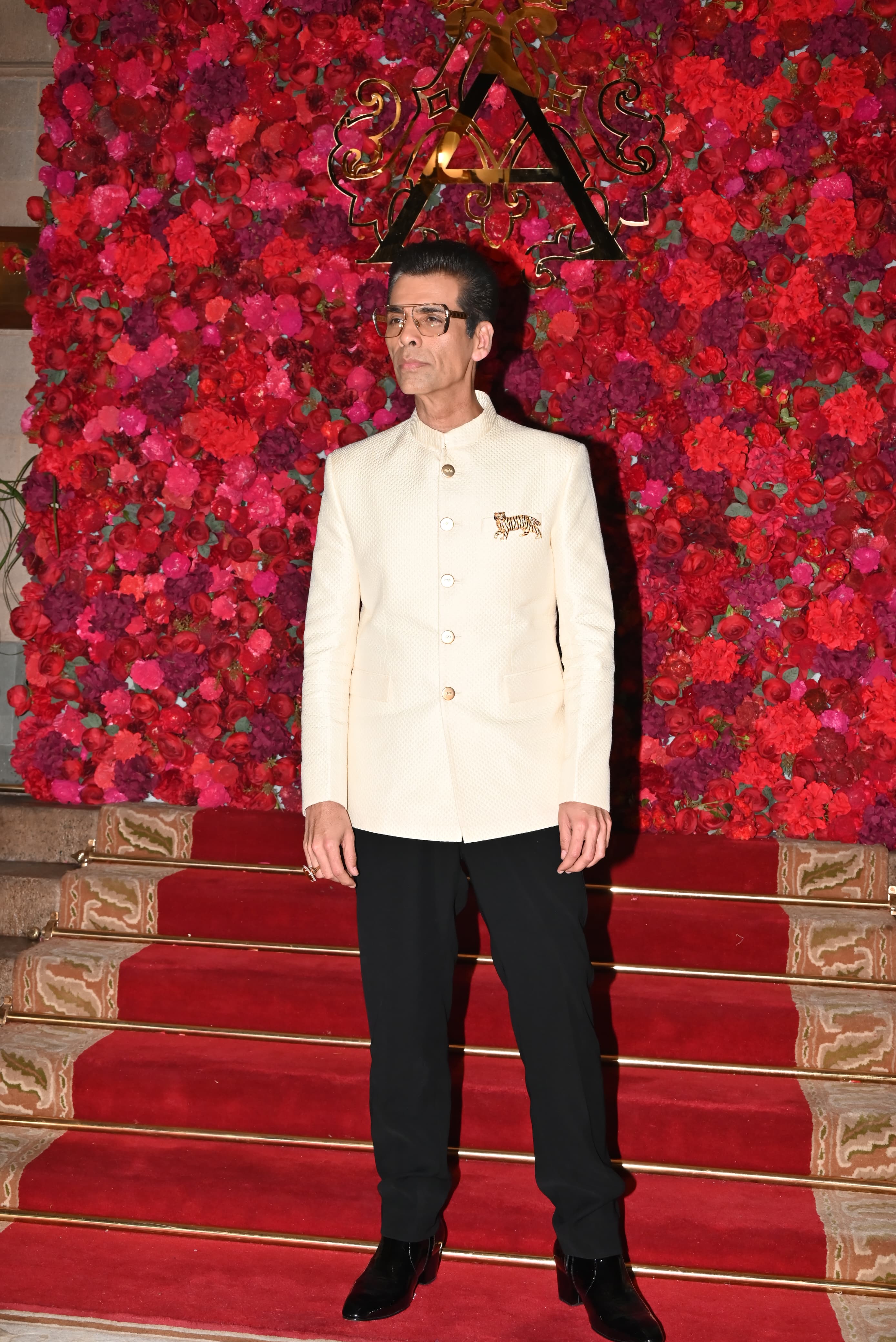 Karan Johar was among the guests who attended the wedding of Aadar & Alekha