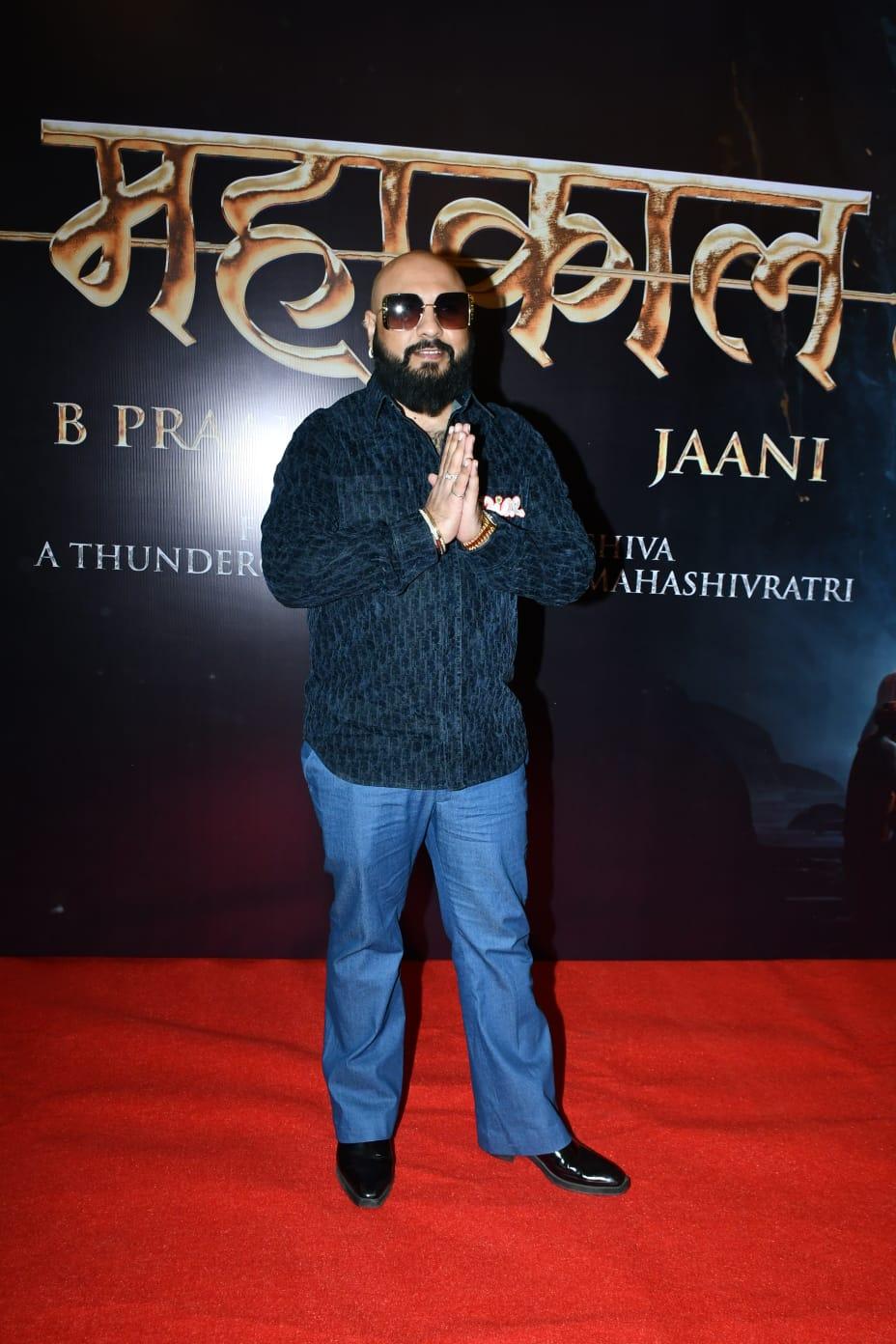 B Praak greeted the paparazzi as he attended an event in the city