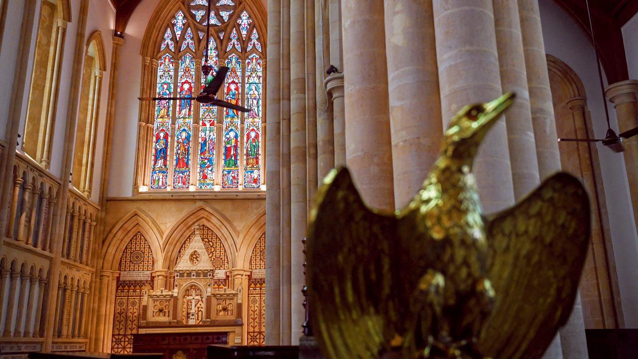 An interior view of the Church of St John the Evangelist, better known as the Afghan Church.