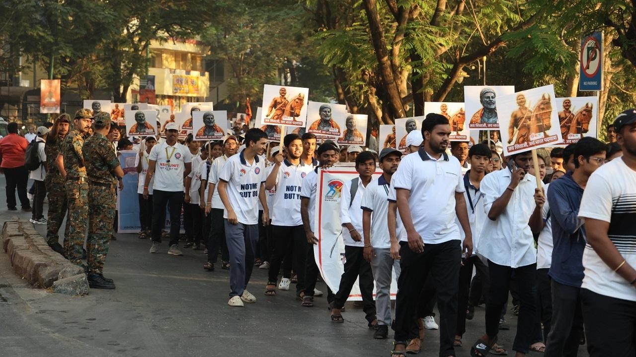 Thane's civic body organises foot march to mark Chhatrapati Shivaji Maharaj jayanti