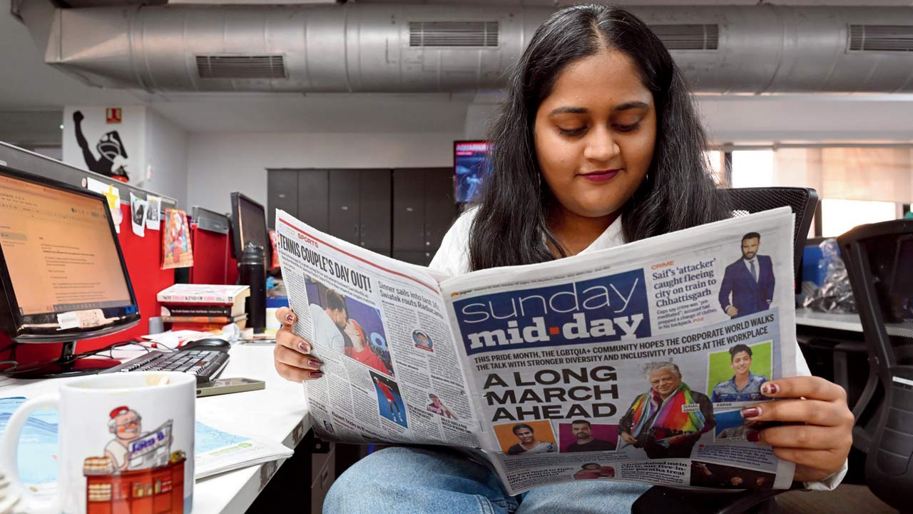 In Akshita Maheshwari’s perspective, print media has had the luxury of time. It has been seasoned and crafted, over many decades to become the product it is today, and hence, print will always respect its reader’s time. Pic/Anurag Ahire
