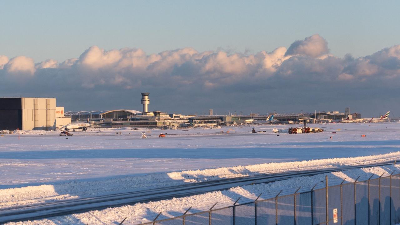 Tower controllers were heard speaking with the crew of a medical helicopter that had just left Pearson and was returning to help with the crash. The plane came to a rest at the intersection of Runways 23 and 15L, the controller said. That's not far from the start of the runway