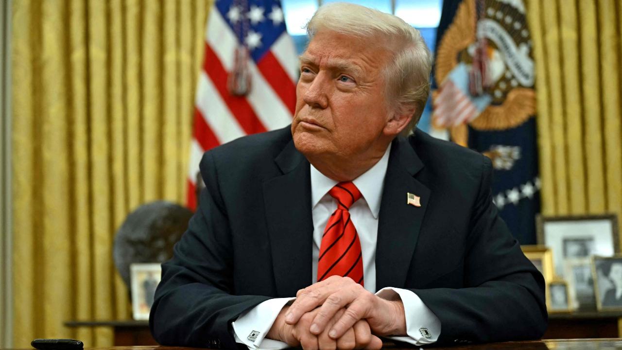 The US president said that after the freeing of three visibly emaciated hostages on Saturday it was time for Israel to demand the release of all hostages by noon on Saturday, or restart the war