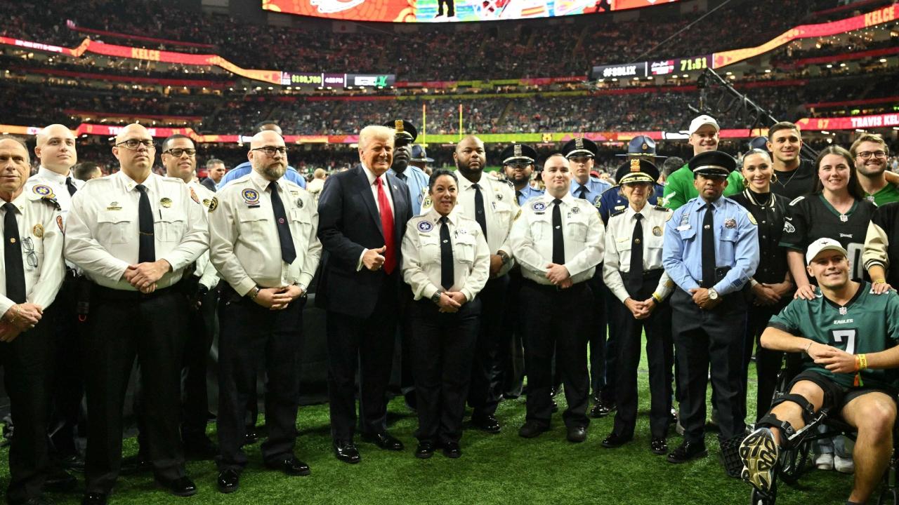 Trump's appearance at the Caesars Superdome to see the two-time defending champion Kansas City Chiefs take on the Philadelphia Eagles follows the NFL's decision to remove the 