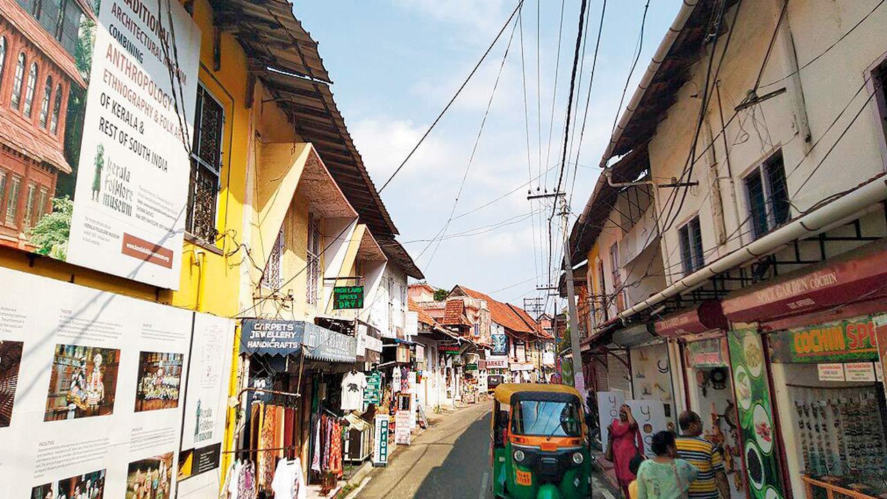 A view of Jew Street in Mattancherry. Pics Courtesy Wikimedia Commons