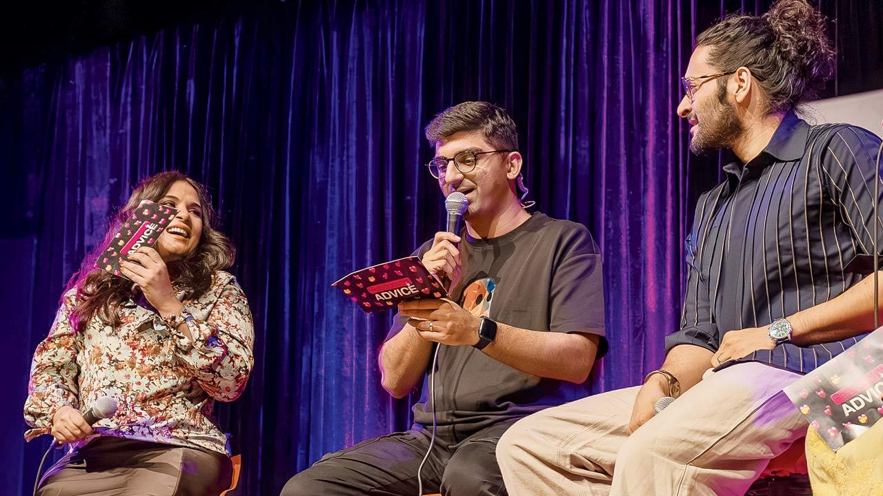 Raunaq Rajani (centre), host and producer, RelationShit Advice