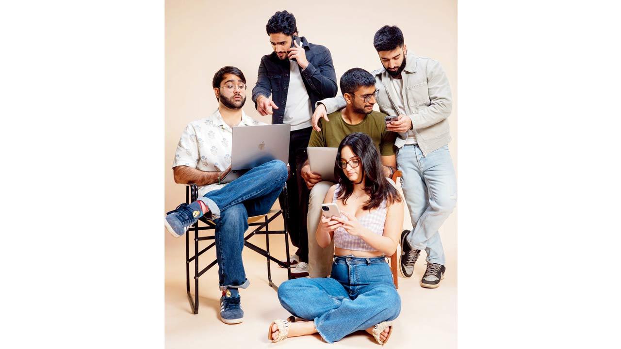 The cast of HST—(from left to right) Aman, Adi, Sid, Jeh and Aryana