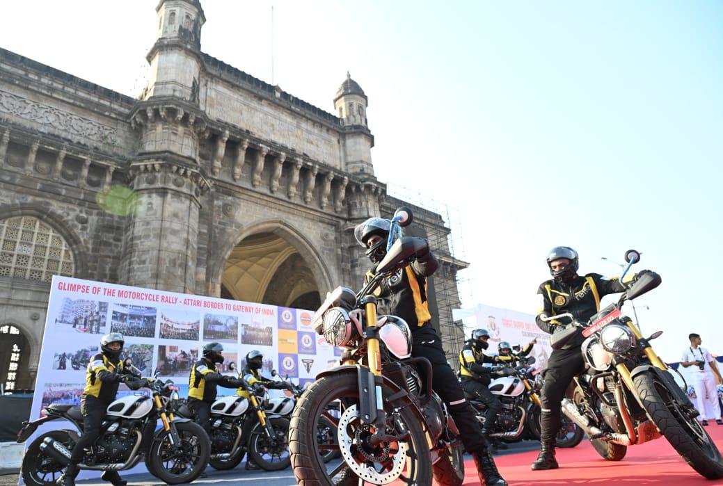 Officers and jawans participated in the rally, which was held to mark the dedication and service of the Indian Coast Guard. The bike rally, named 