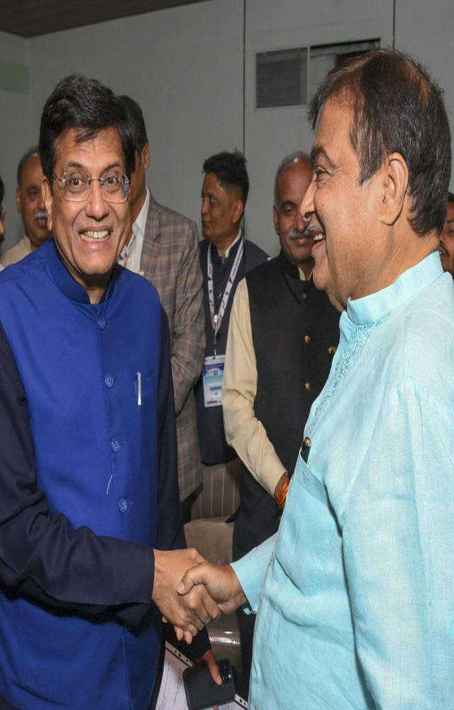 Union Ministers Piyush Goyal and Nitin Gadkari at the event
