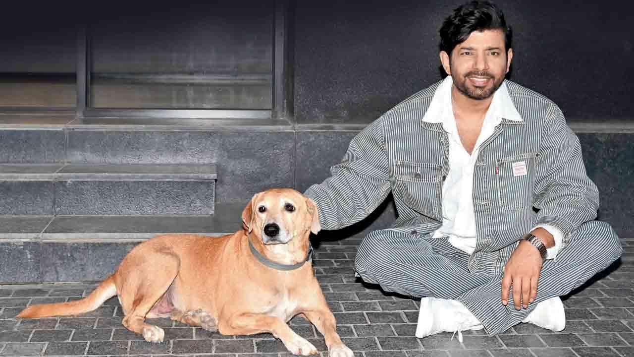 Up & About: Viineet Kumar Singh with his furry friend