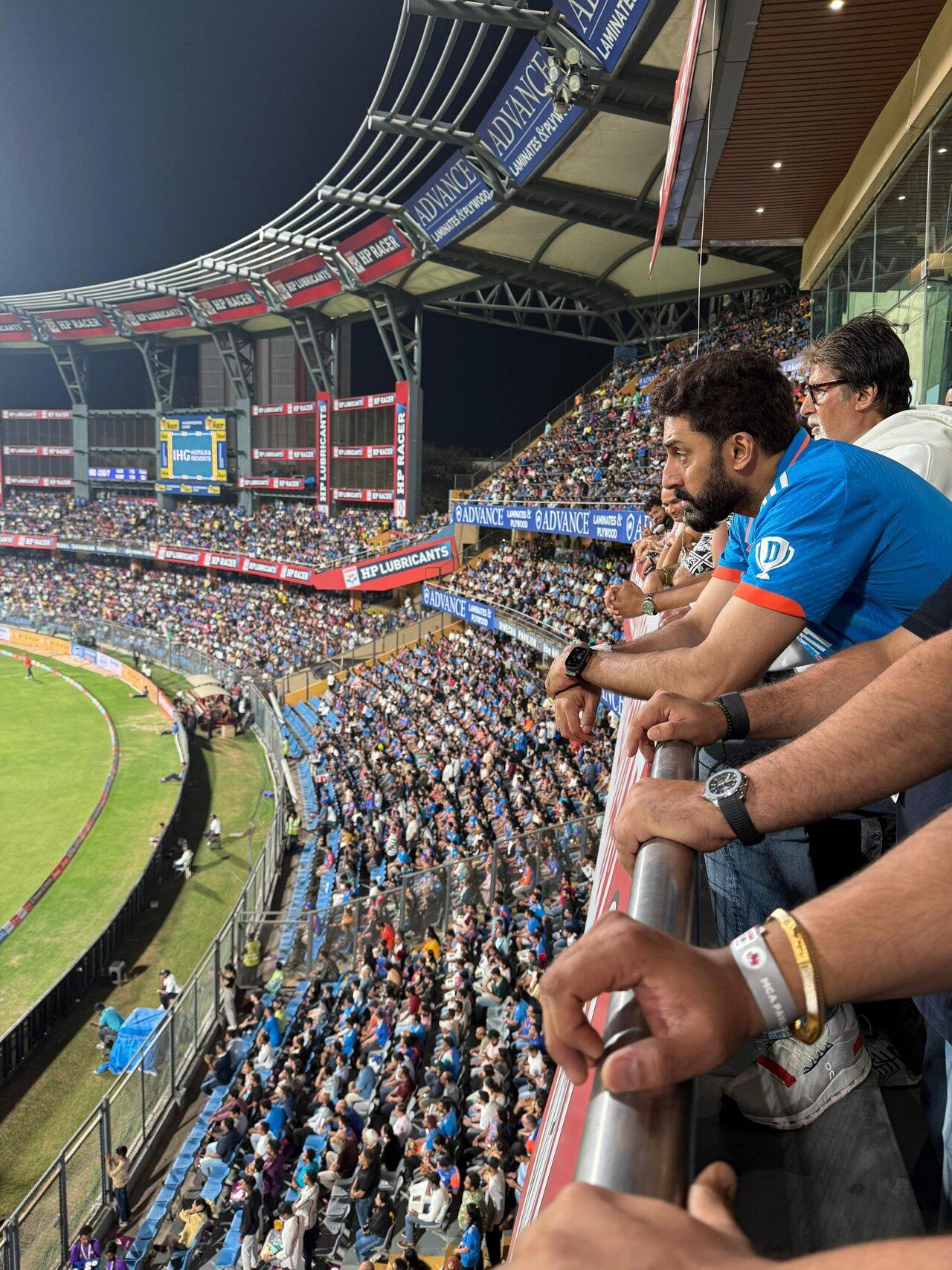 Abhishek also shares a deep love for cricket and often attends live matches