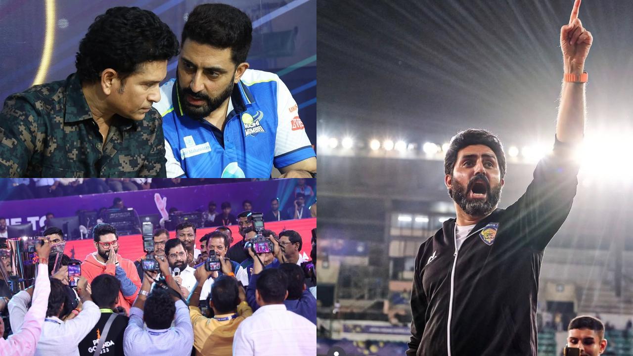 Pics: From cricket to football, a look at Abhishek Bachchan' s love for sport