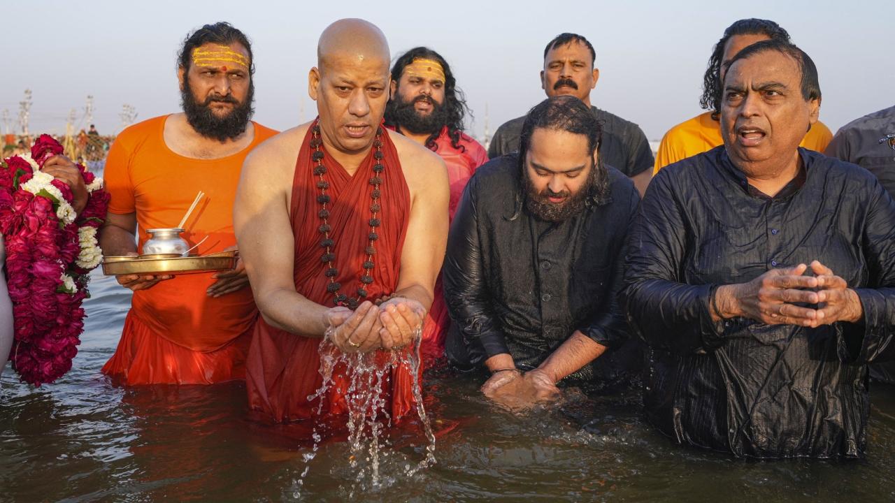 The four generations of Ambanis joined millions at the spiritual pilgrimage at the confluence of the sacred waters of Ganga, Yamuna, and mythical Saraswati