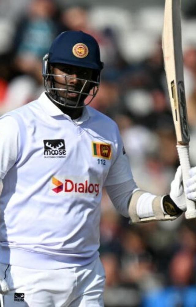 Mathews fought hard for 76 but was dismissed before the close of play