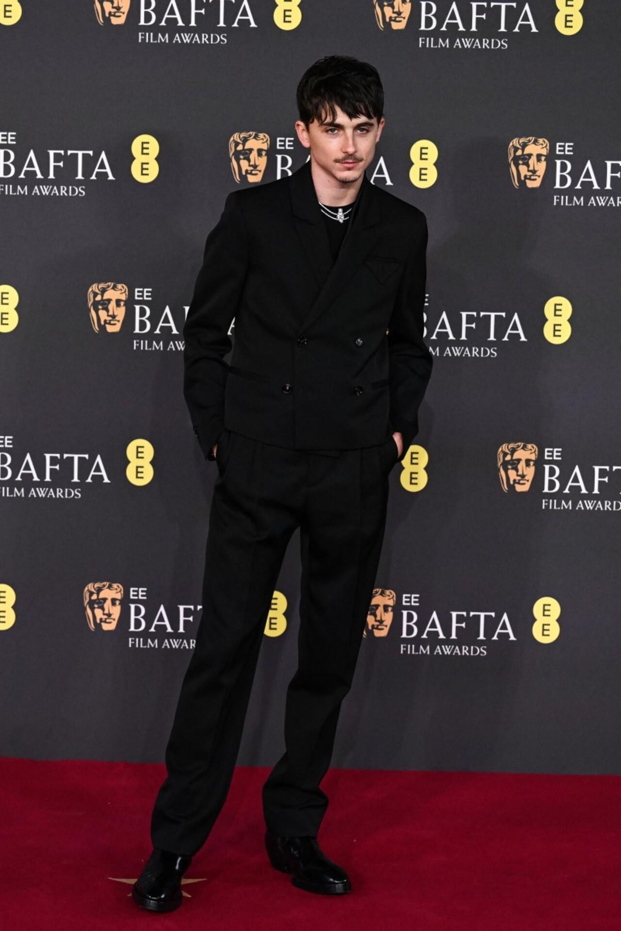 Timothée Chalamet looked sharp in a Bottega Veneta suit