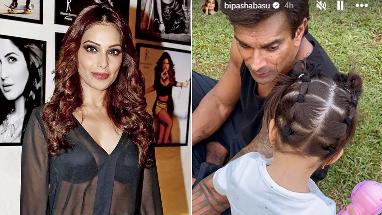Bipasha Basu gives sneak peek into hubby Karan Singh Grover's playtime with Devi