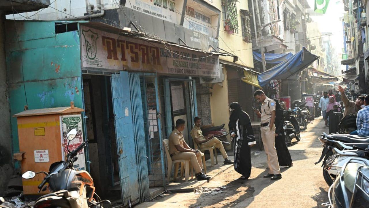 Officers and employees from various government departments will be assigned specific responsibilities to maintain a fair and disciplined examination environment
(In Pic: Students and parents outside Patuck Technical Junior College at Santacruz East which is a sensitive centres as per HSC board list. Pic/Ranjeet Jadhav)