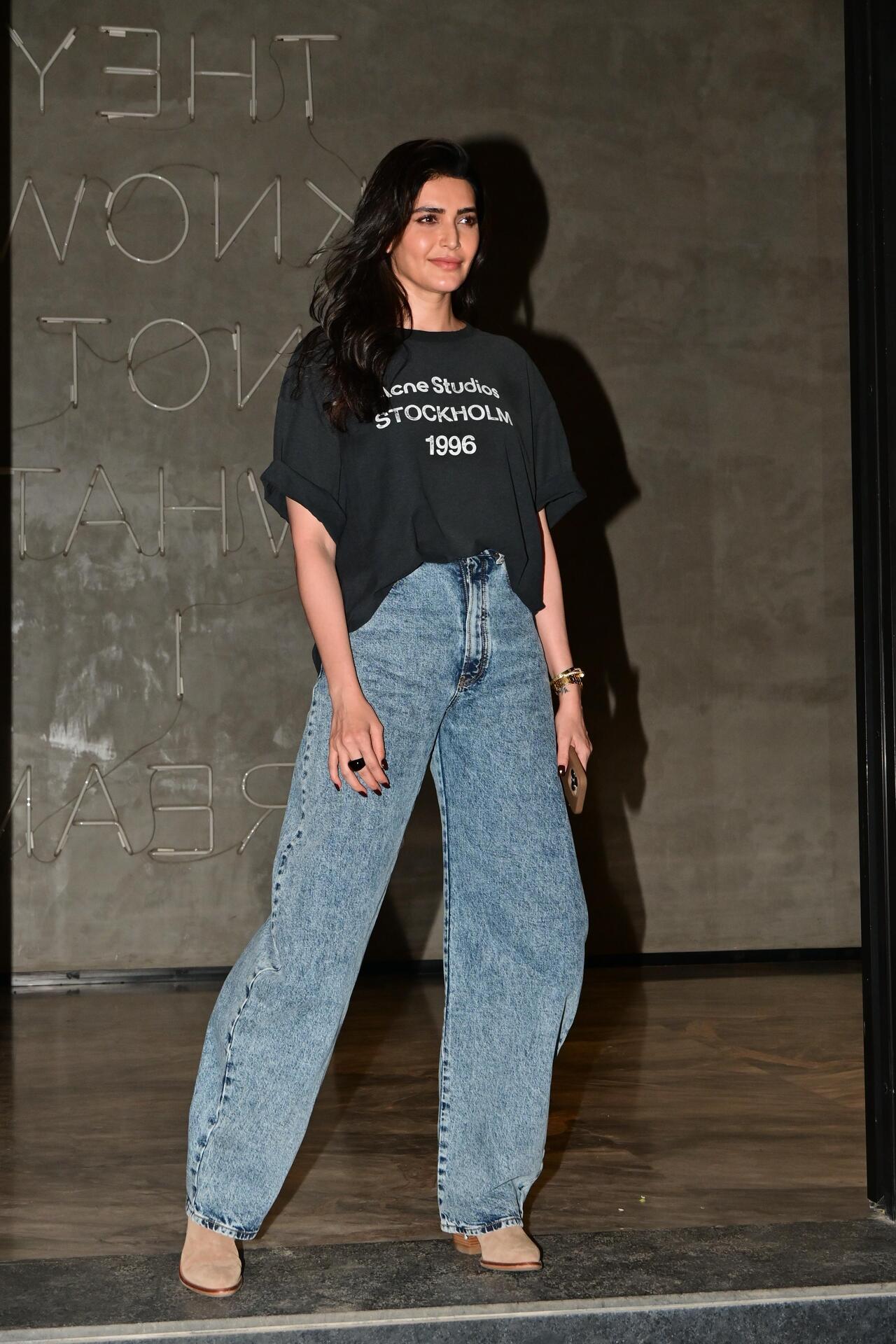Karishma Tanna was seen in cool casuals for the screening