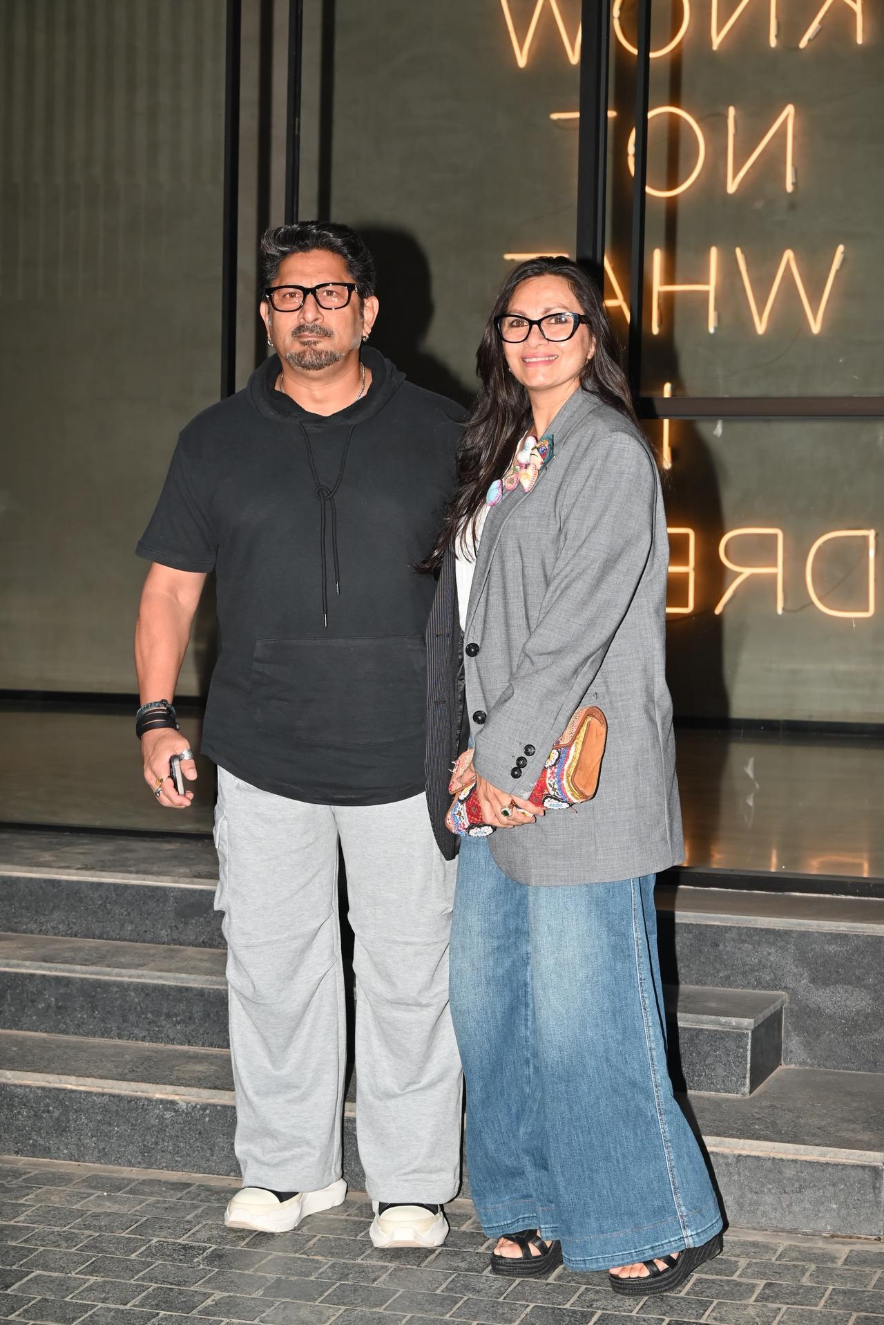 Arshad Warsi and his wife Maria were also present at the screening