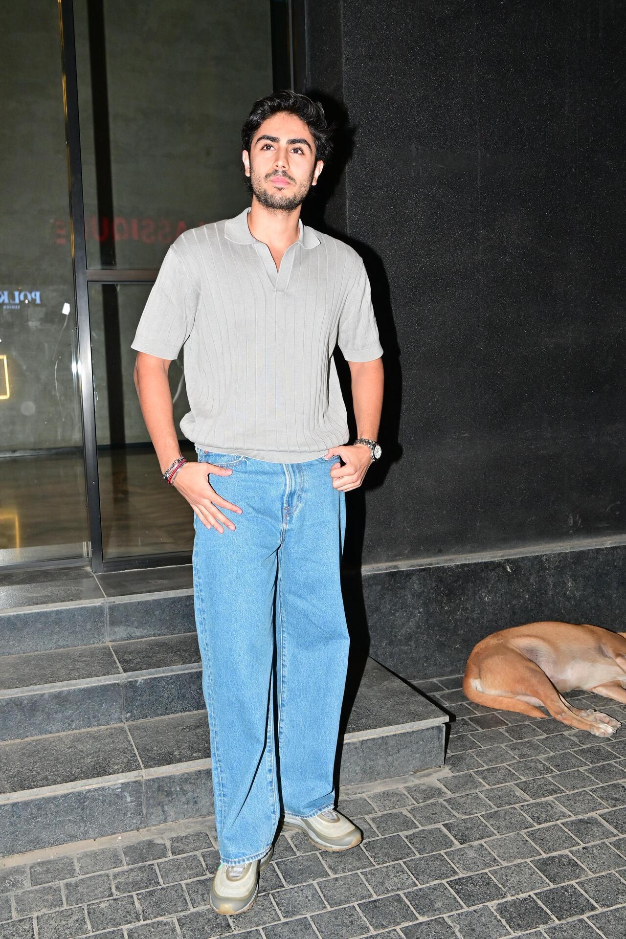 Arbaaz Khan and Malaika Arora's son Arhaan at the screening