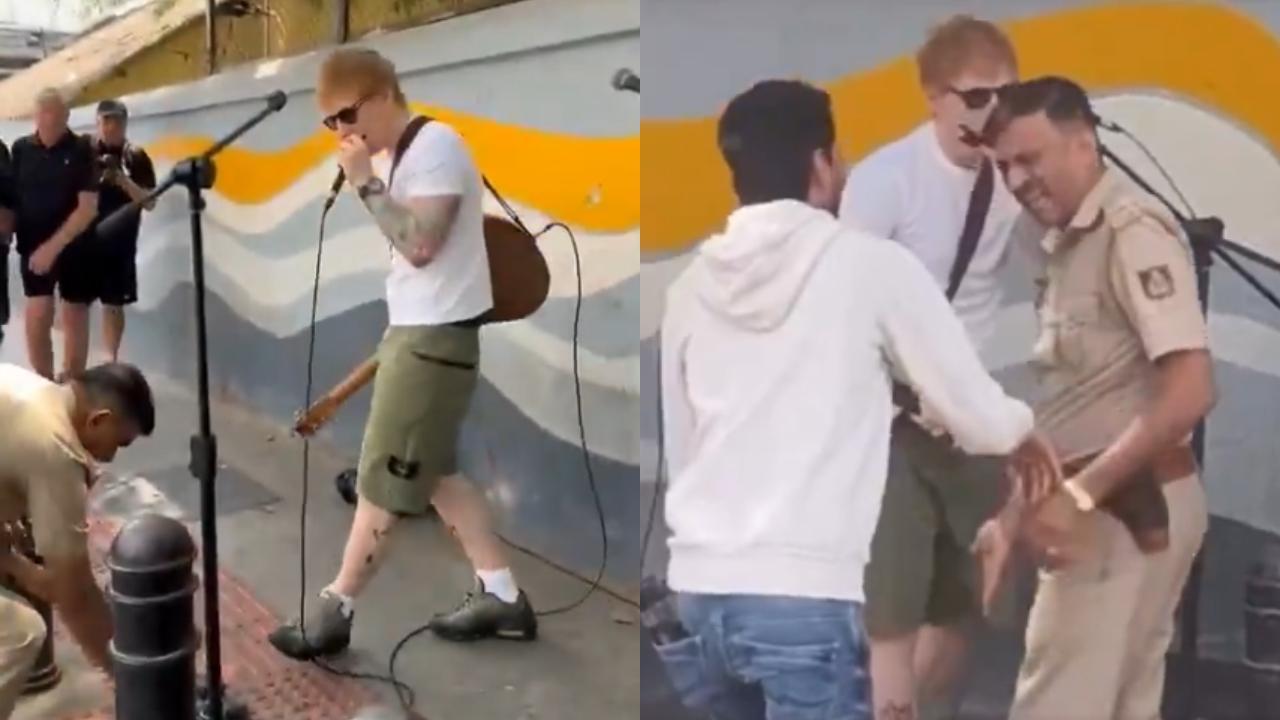 A viral video shows Ed Sheeran singing Shape of You on the streets of Bengaluru when the cops arrive and pull the plug on him. The incident has led to mixed reactions. Read More