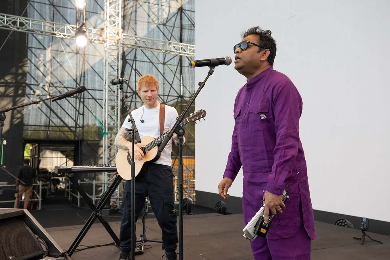 In Chennai, Ed was joined by music legend AR Rahman. Ed took to Instagram and expressed his gratitude for receiving an 
