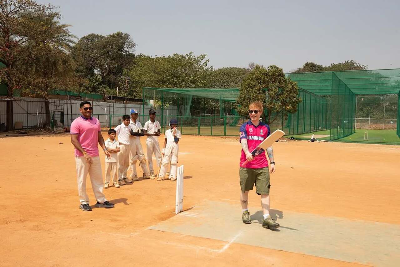 He also enjoyed a game of cricket.
