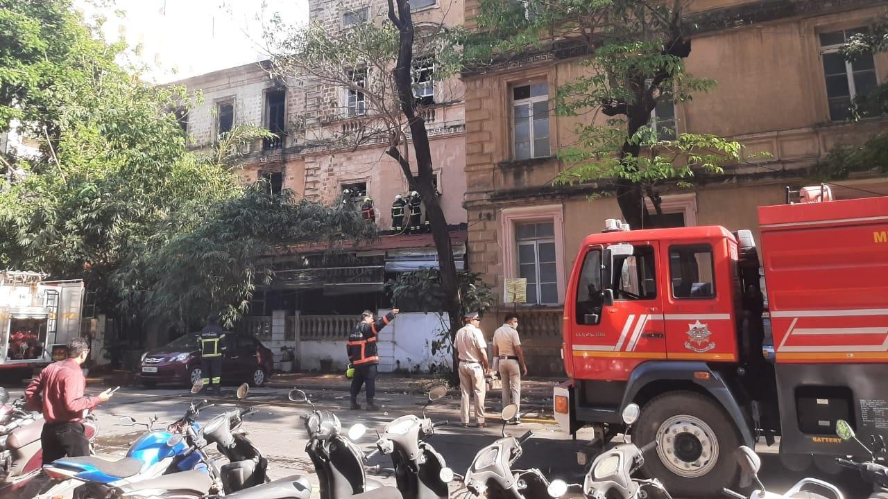 Firefighter injured after blaze breaks out at Freemasons' Hall in south Mumbai