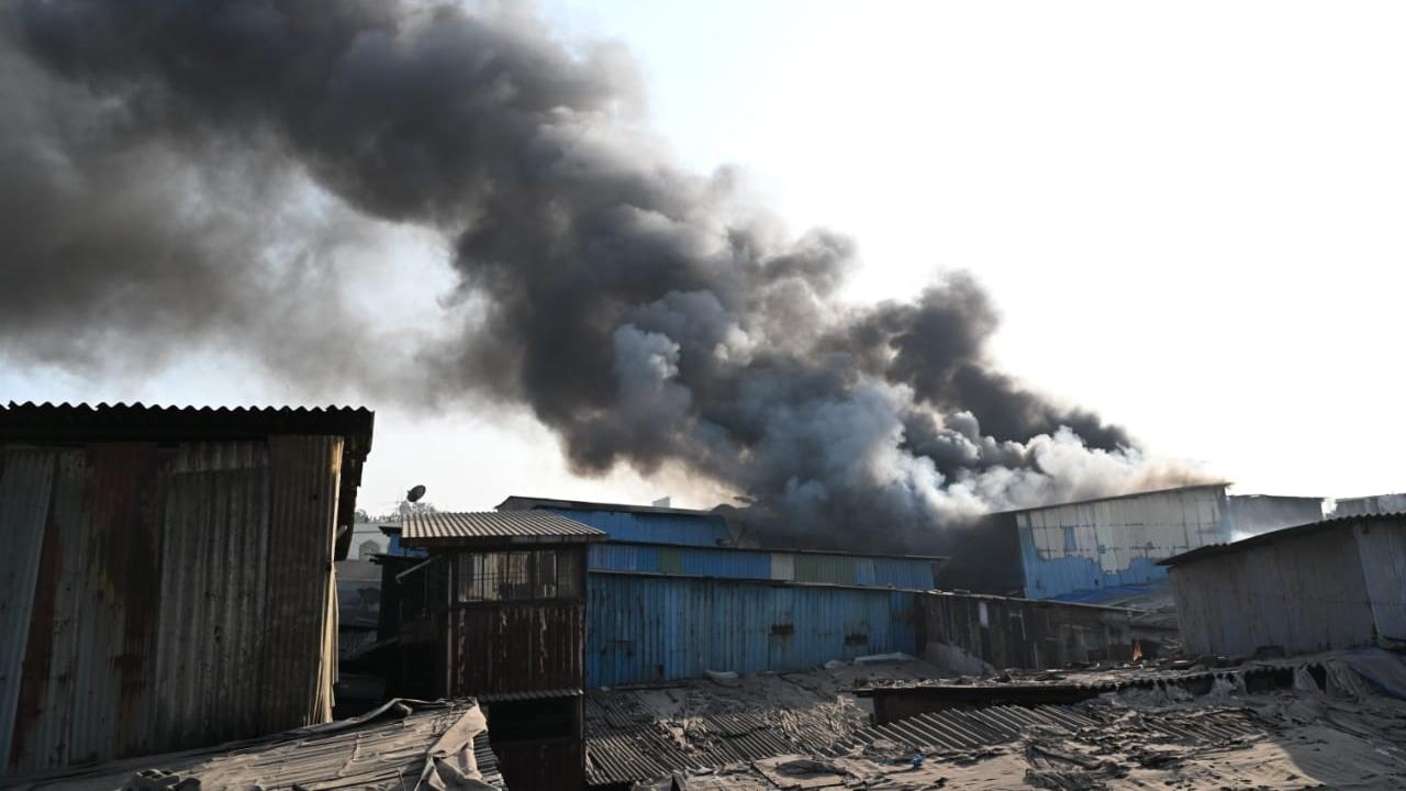 According to a fire brigade official, the blaze has been classified as a level 2 (major) fire