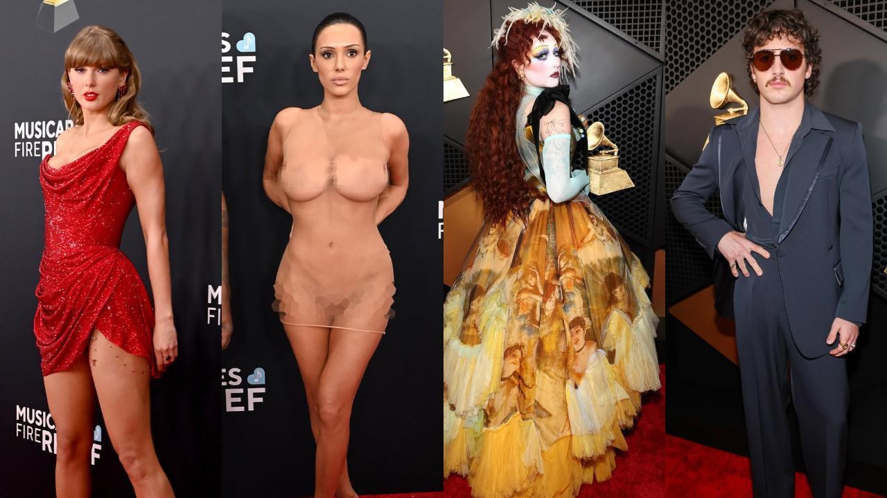 Grammys 2025 red carpet: Taylor Swift shimmers, Bianca Censori goes naked