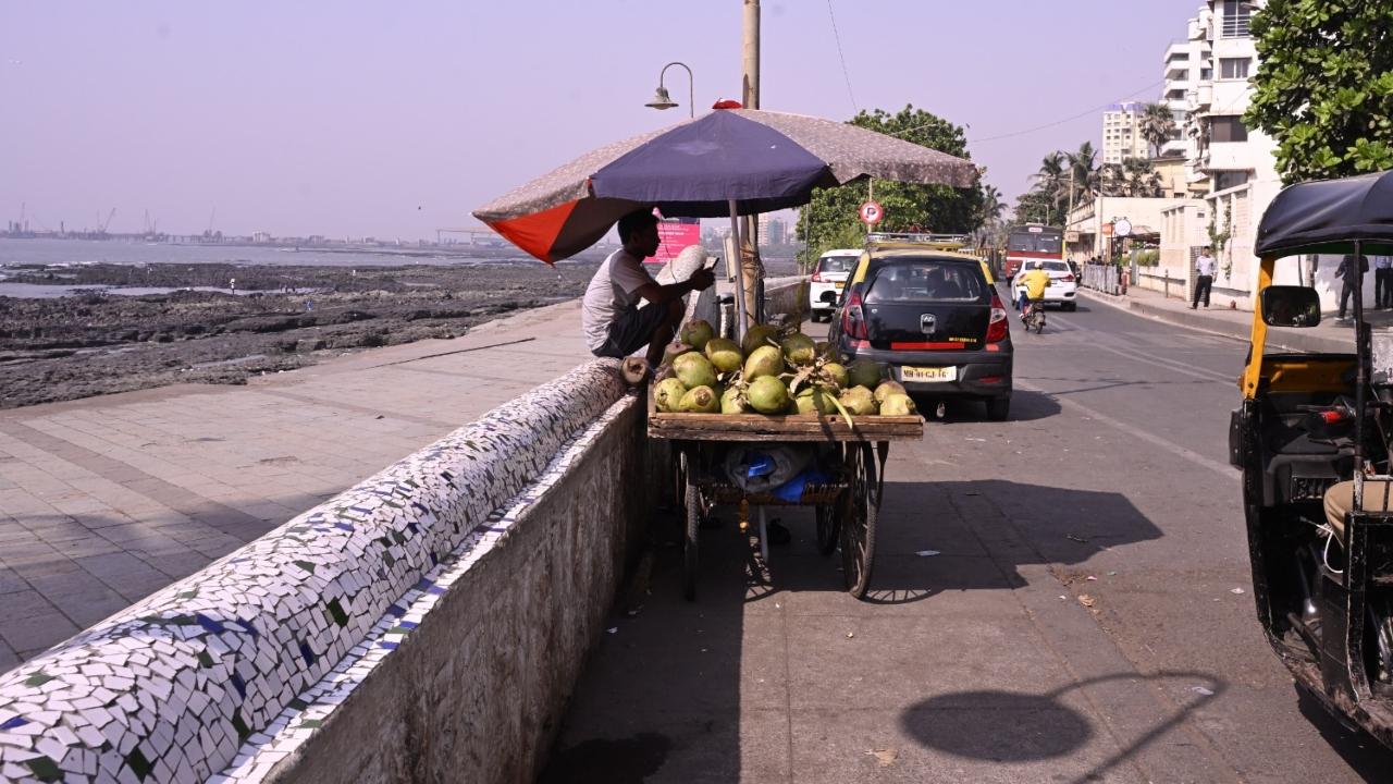 According to an IMD weather alert, a “yellow warning” has been issued for heat wave in Mumbai, its neighbouring Thane district, and Raigad and Ratnagiri districts in the Konkan region