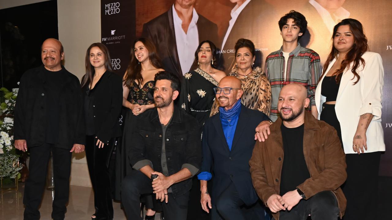 Several pictures from The Roshans' success bash surfaced online. However, it was Hrithik Roshan’s younger son Hridhaan's presence that stole everyone's attention on social media. Read More